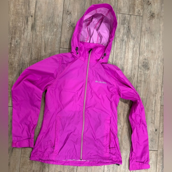 Hot Pink Columbia Windbreaker Jacket Size Small! - Picture 1 of 15